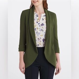 NWOT FrenchMauve Melanie Knit Tunic Blazer in Olive Green - size medium